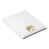 Elefant der Afrikanischen Safari Notizblock (angewinkelt)