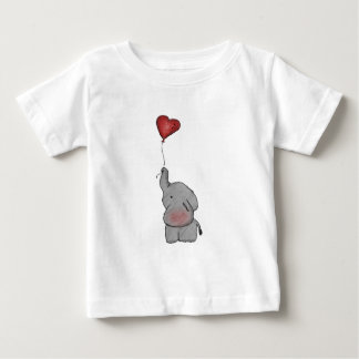 Elefant, der Ballon hält Baby T-shirt