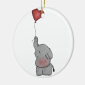 Elefant, der Ballon hält Keramik Ornament (Links)