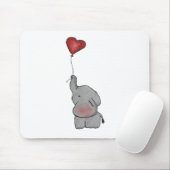 Elefant, der Ballon hält Mousepad (Mit Mouse)