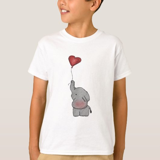 Elefant, der Ballon hält T-Shirt (Vorderseite)