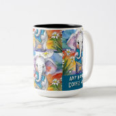 Elefant, der die große Tasse des zweitklassigen Bu (VorderseiteRechts)