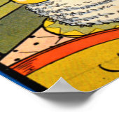 Elefant, der durch das Fenster den Kopf stößt Poster (Ecke)