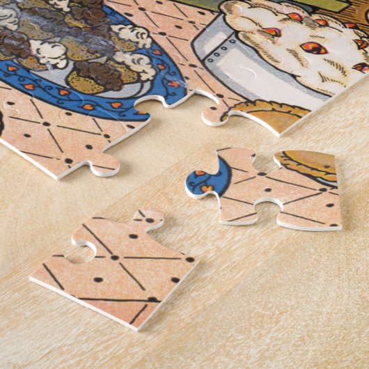 Elefant, der durch das Fenster den Kopf stößt Puzzle (Seite)