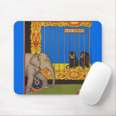 Elefant, der durch den schwarzen Leopardenkäfig sp Mousepad (Mit Mouse)