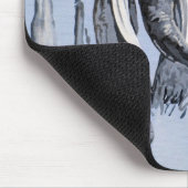 Elefant, der durch die waldreiche Savanne in Blau Mousepad (Ecke)