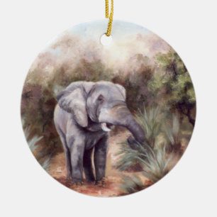 Elefant, der durch Verzierung kommt Keramik Ornament