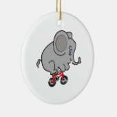 Elefant, der ein Fahrrad reitet Keramikornament (Rechts)