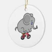 Elefant, der ein Fahrrad reitet Keramikornament (Links)