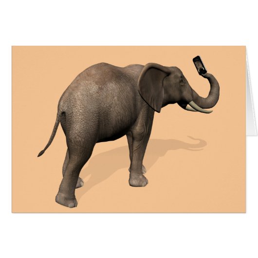 Elefant, der eine Selfie einnimmt (Vorderseite (Horizontal))
