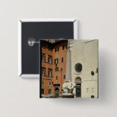 Elefant, der einen ägyptischen Obelisk, 1667 trägt Button (Vorne & Hinten)