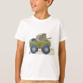 Elefant, der einen Jeep, auf einem T-Shirt fährt (Vorderseite)