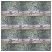 Elefant, der nach Acacia-Baum strebt Stoff (Muster)