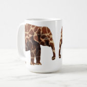 Elefant, der sein eine Giraffe denkt Kaffeetasse (Vorderseite Links)