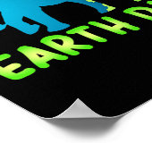 Elefant des Earth Day für Kinder Poster (Ecke)