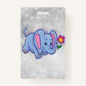 Elefant des niedlichen Cartoon Ausweis (Rückseite)