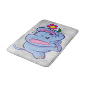 Elefant des niedlichen Cartoon Badematte (Schrägansicht)