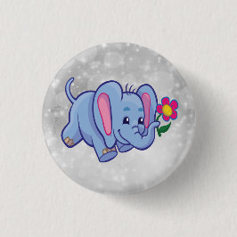 Elefant des niedlichen Cartoon Button