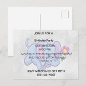 Elefant des niedlichen Cartoon Einladungspostkarte (Vorne/Hinten)