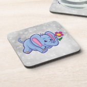 Elefant des niedlichen Cartoon Getränkeuntersetzer (Linke Seite)