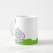 Elefant des niedlichen Cartoon Kaffeepause Tasse (Vorderseite Links)