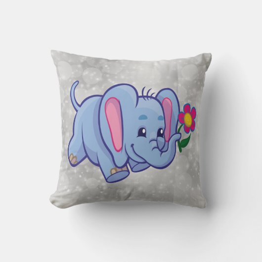 Elefant des niedlichen Cartoon Kissen (Vorderseite)