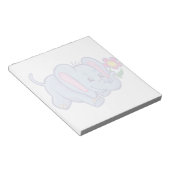 Elefant des niedlichen Cartoon Notizblock (angewinkelt)
