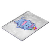 Elefant des niedlichen Cartoon Notizblock (Linke Seite)