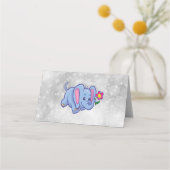 Elefant des niedlichen Cartoon Platzkarte (Rückseite)