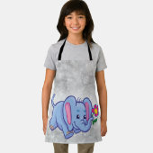 Elefant des niedlichen Cartoon Schürze (Insitu)