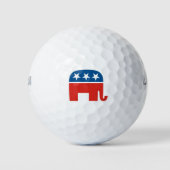 Elefant des republikanischen Party in USA Golfball (Vorderseite)