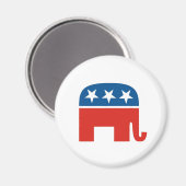 Elefant des republikanischen Party in USA Magnet (Vorderseite/Rückseite)
