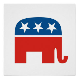 Elefant des republikanischen Party in USA Poster