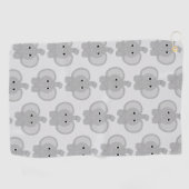 Elefant Design mit beliebigem Hintergrund Golfhandtuch (Horizontal)