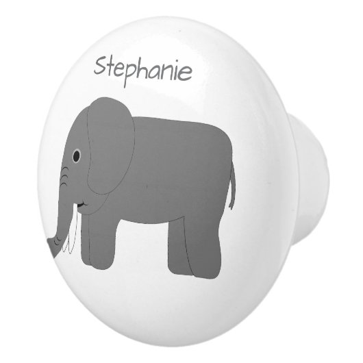 Elefant Design personalisiert Keramikknauf (Rechts)