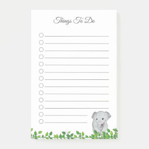 Elefant Dinge zu tun Post-it-Notizen Post-it Klebezettel
