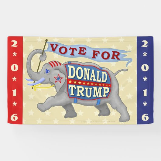 Elefant Donald- Trumppräsidenten-2016 Republikaner Banner (Horizontal)