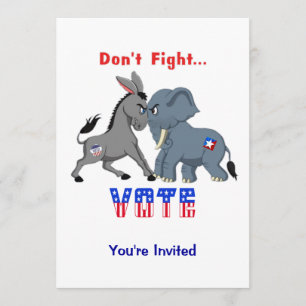 Elefant & Donkey-ARGUING: Kämpfe keine Abstimmung Einladung