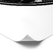 Elefant durch die Tür des Peephole | Fisheye Poster (Ecke)