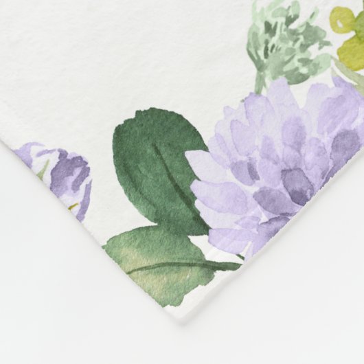 Elefant eines Mädchens mit Soft Lavender Blume Bab Fleecedecke (Ecke)