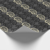 Elefant-Einheits-graues SteinPackpapier Geschenkpapier (Ecke)