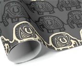 Elefant-Einheits-graues SteinPackpapier Geschenkpapier (Rolleneckpunkt)