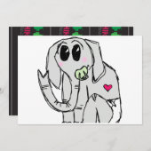 Elefant Einladung (Vorne/Hinten)