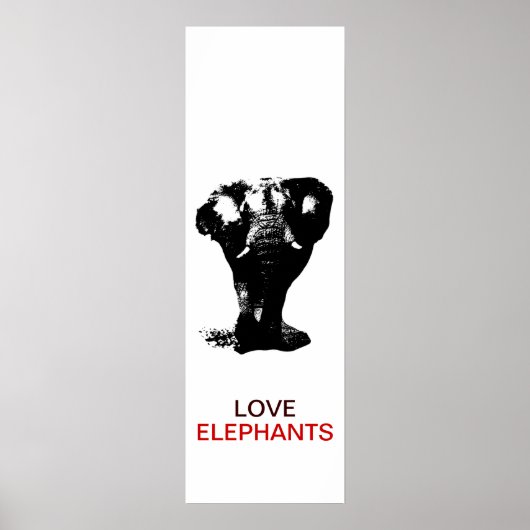 Elefant-Elefant Pop Art Poster (Vorne)