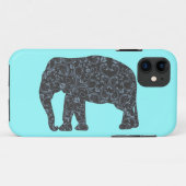 Elefant-eleganter Damast Girly Case-Mate iPhone Hülle (Rückseite (Horizontal))