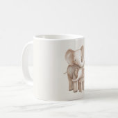 Elefant Elternteil & Baby Kaffeetasse (Vorderseite Links)