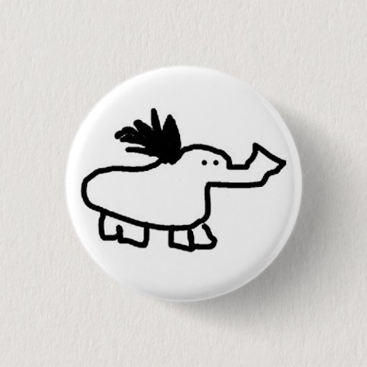 Elefant-Ente Button (Vorderseite)