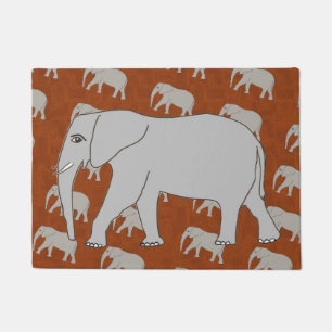 Elefant-Entwurf auf Fußmatte