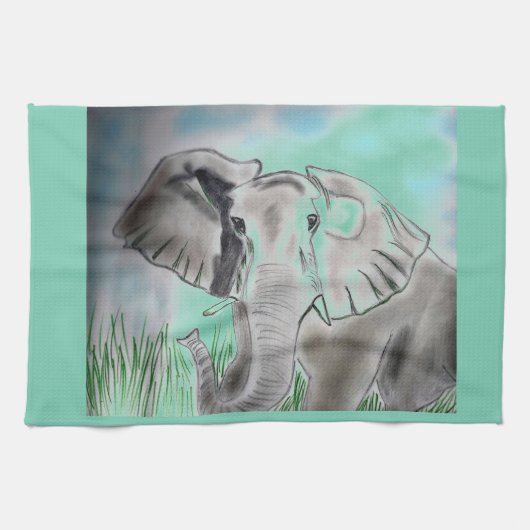 Elefant-Entwurfs-Platzmatte Handtuch (Horizontal)