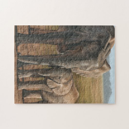 Elefant-Entwurfs-Puzzle Puzzle (Horizontal)